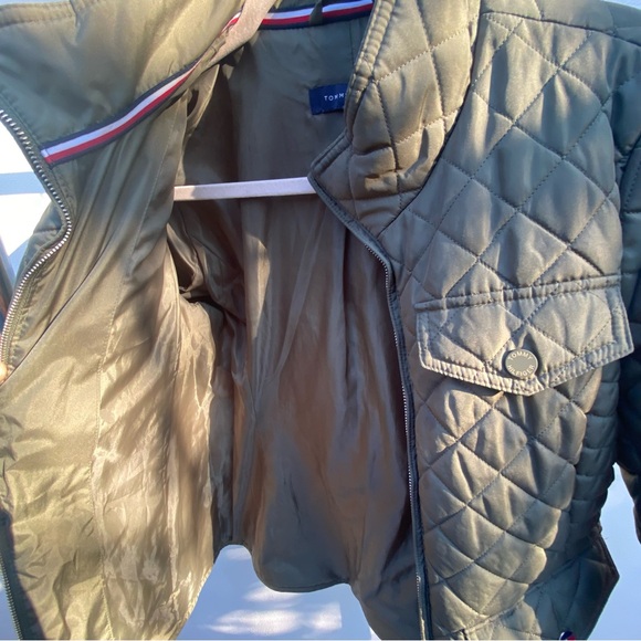 Tommy Hilfiger Army Green Slim Fit Quilted Jacket Size Small - Picture 7 of 8